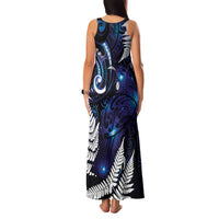 New Zealand Maori Matariki Family Matching Tank Maxi Dress and Hawaiian Shirt Tui Bird Galaxy LT7 - Polynesian Pride