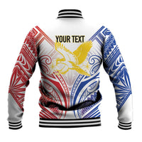 Philippines Tribal Sun Personalized Baseball Jacket Hunting Eagle