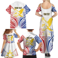 Philippines Tribal Sun Personalized Family Matching Summer Maxi Dress and Hawaiian Shirt Hunting Eagle