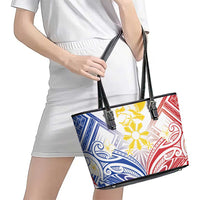 Philippines Tribal Sun Leather Tote Bag Hunting Eagle
