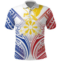 Philippines Tribal Sun Personalized Polo Shirt Hunting Eagle