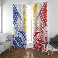 Philippines Tribal Sun Window Curtain Hunting Eagle