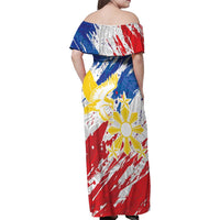 Personalized Filipino Sun and Stars Family Matching Off Shoulder Maxi Dress and Hawaiian Shirt Grunge Vibes LT7 - Polynesian Pride