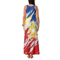Personalized Filipino Sun and Stars Family Matching Tank Maxi Dress and Hawaiian Shirt Grunge Vibes LT7 - Polynesian Pride