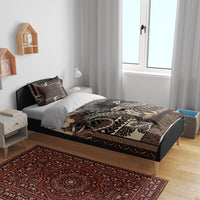 Vaiaso o le Gagana Samoa Bedding Set Siapo Motif Black