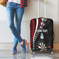 Personalized New Zealand Darts Luggage Cover Kowhaiwhai Whero Koiri - Manaia LT7 - Polynesian Pride