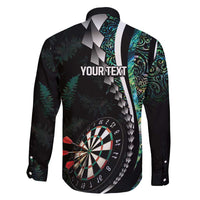 Personalized New Zealand Darts Family Matching Long Sleeve Bodycon Dress and Hawaiian Shirt Paua Shell Koiri - Manaia LT7 - Polynesian Pride
