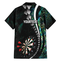 Personalized New Zealand Darts Family Matching Off Shoulder Maxi Dress and Hawaiian Shirt Paua Shell Koiri - Manaia LT7 - Polynesian Pride