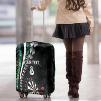 Personalized New Zealand Darts Luggage Cover Paua Shell Koiri - Manaia LT7 - Polynesian Pride