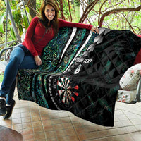 Personalized New Zealand Darts Quilt Paua Shell Koiri - Manaia