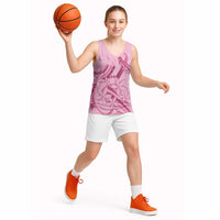 Aotearoa Maori Basketball Jersey Pink Fern Ribbons - Polynesian Pride
