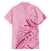 Aotearoa Maori Family Matching Off Shoulder Maxi Dress and Hawaiian Shirt Pink Fern Ribbons LT7 - Polynesian Pride