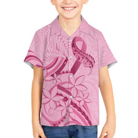 Aotearoa Maori Family Matching Summer Maxi Dress and Hawaiian Shirt Pink Fern Ribbons LT7 Son's Shirt Pink - Polynesian Pride