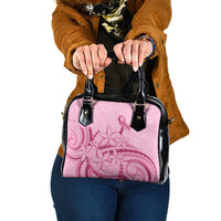 Aotearoa Maori Shoulder Handbag Pink Fern Ribbons - Polynesian Pride