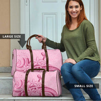 Aotearoa Maori Travel Bag Pink Fern Ribbons - Polynesian Pride