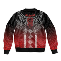 Aotearoa Maori Iwi Heritage Sleeve Zip Bomber Jacket Ngapuhi Kokowai LT7 - Polynesian Pride