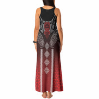 Aotearoa Maori Iwi Heritage Tank Maxi Dress Ngapuhi Kokowai LT7 - Polynesian Pride