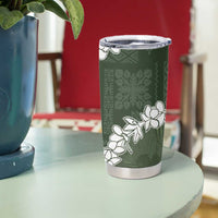 Hawaii Aloha Tumbler Cup Sage Quilt Patch Work Mix Plumeria Lei