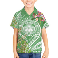 Aloha Molokai Island Family Matching Off The Shoulder Long Sleeve Dress and Hawaiian Shirt Hawaii Pua Kukui LT7 - Polynesian Pride