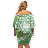 Aloha Molokai Island Family Matching Off Shoulder Short Dress and Hawaiian Shirt Hawaii Pua Kukui LT7 - Polynesian Pride