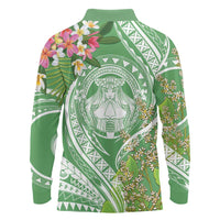 Aloha Molokai Island Long Sleeve Polo Shirt Hawaii Pua Kukui LT7 - Polynesian Pride