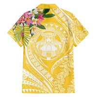 Aloha Hawaii Oahu Family Matching Tank Maxi Dress and Hawaiian Shirt Wahine with Ilima Lei LT7 - Polynesian Pride