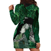 New Zealand Aroha Koe Mama Hoodie Dress Maori Hongi - Pounamu