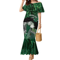 New Zealand Aroha Koe Mama Mermaid Dress Maori Hongi - Pounamu LT7 Women Green - Polynesian Pride