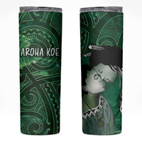 New Zealand Aroha Koe Mama Skinny Tumbler Maori Hongi - Pounamu LT7 Green - Polynesian Pride