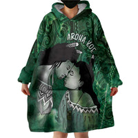 New Zealand Aroha Koe Mama Wearable Blanket Hoodie Maori Hongi - Pounamu LT7 - Polynesian Pride