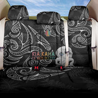Kia Hara Te reo Maori Back Car Seat Cover Manaia Moko Pattern LT7 One Size Black - Polynesian Pride