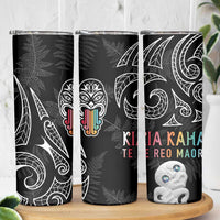 Kia Hara Te reo Maori Skinny Tumbler Manaia Moko Pattern LT7 - Polynesian Pride