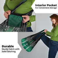 Aotearoa Maori Iwi Heritage Grocery Bag Ngai Tahu Pounamu Green LT7 - Polynesian Pride