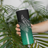 Aotearoa Maori Iwi Heritage Skinny Tumbler Ngai Tahu Pounamu Green LT7 - Polynesian Pride