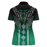 Aotearoa Maori Iwi Heritage Women Polo Shirt Ngai Tahu Pounamu Green LT7 - Polynesian Pride
