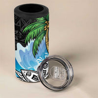 Tropical Christmas Polynesian 4 in 1 Can Cooler Tumbler Funny Surfing Pineapple LT7 - Polynesian Pride