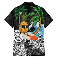 Tropical Christmas Polynesian Family Matching Off The Shoulder Long Sleeve Dress and Hawaiian Shirt Funny Surfing Pineapple LT7 - Polynesian Pride