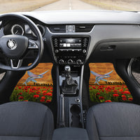 Cook Islands ANZAC Day Personalised Car Mats with Poppy Field LT9 - Polynesian Pride