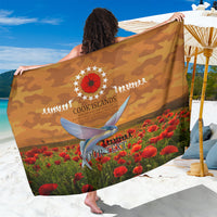 Cook Islands ANZAC Day Personalised Sarong with Poppy Field LT9 One Size 44 x 66 inches Art - Polynesian Pride