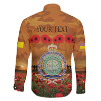Niue ANZAC Day Personalised Family Matching Off Shoulder Long Sleeve Dress and Hawaiian Shirt with Poppy Field LT9 - Polynesian Pride