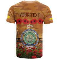 Niue ANZAC Day Personalised T Shirt with Poppy Field LT9 - Polynesian Pride