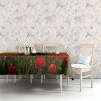 Norfolk Island ANZAC Day Personalised Tablecloth with Poppy Field LT9 - Polynesian Pride