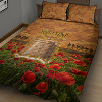 Tokelau ANZAC Day Personalised Quilt Bed Set with Poppy Field LT9 - Polynesian Pride
