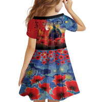 Tonga ANZAC Day Personalised Family Matching Off Shoulder Maxi Dress and Hawaiian Shirt Soldier Te Tau Manatui Kinautolu with Poppy Field LT9 - Polynesian Pride