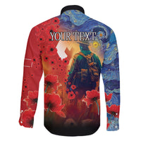 Tonga ANZAC Day Personalised Family Matching Summer Maxi Dress and Hawaiian Shirt Soldier Te Tau Manatui Kinautolu with Poppy Field LT9 - Polynesian Pride