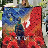 Tonga ANZAC Day Personalised Quilt Soldier Te Tau Manatui Kinautolu with Poppy Field LT9 Art - Polynesian Pride