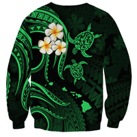 Hawaii Sweatshirt Molokai Islands Polynesian Sunset Plumeria Green Vibe LT9 - Polynesian Pride