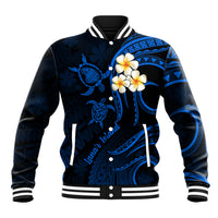 Hawaii Baseball Jacket Lanai Islands Polynesian Sunset Plumeria Blue Vibe LT9 Unisex Blue - Polynesian Pride