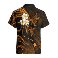 Hawaii Hawaiian Shirt Lanai Islands Polynesian Sunset Plumeria Gold Vibe LT9 - Polynesian Pride