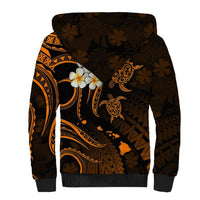 Hawaii Sherpa Hoodie Lanai Islands Polynesian Sunset Plumeria Gold Vibe LT9 - Polynesian Pride